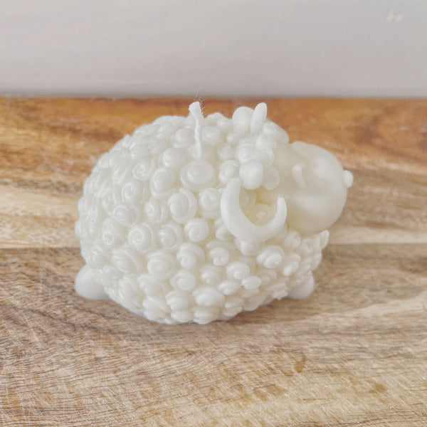 Sheep Lady Candle - Creamy White