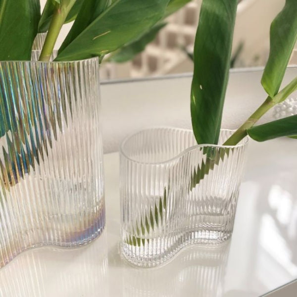 Ribbed Vases