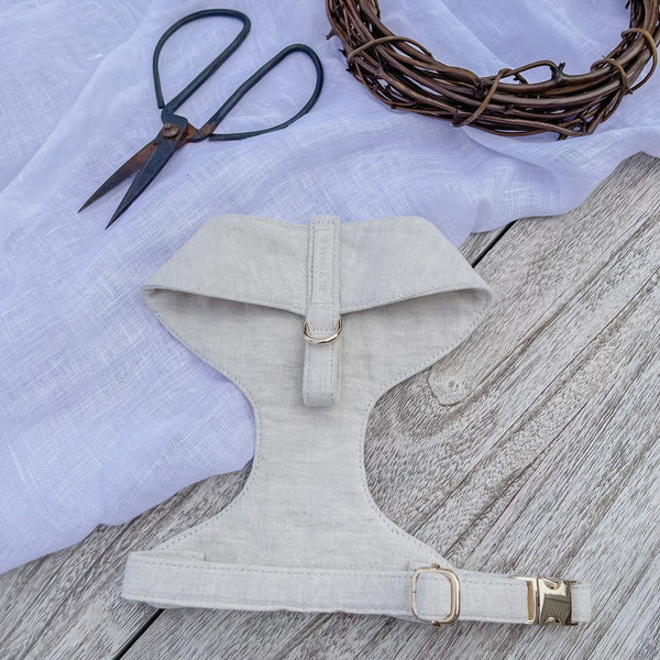 Personalised Linen Dog Harnesses - Mr Monty & Me - The Label