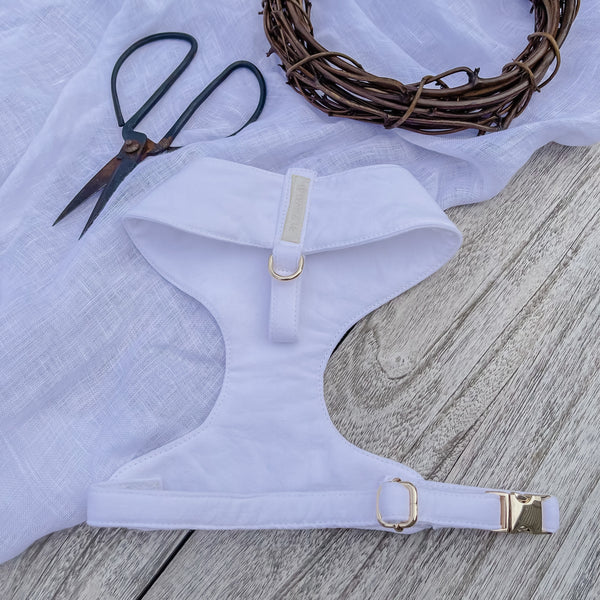 Personalised Linen Dog Harnesses - Mr Monty & Me - The Label