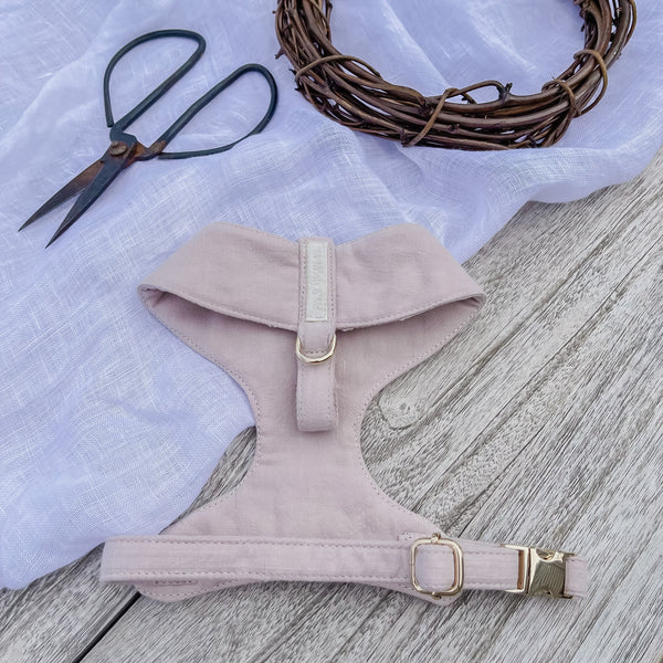 Personalised Linen Dog Harnesses - Mr Monty & Me - The Label