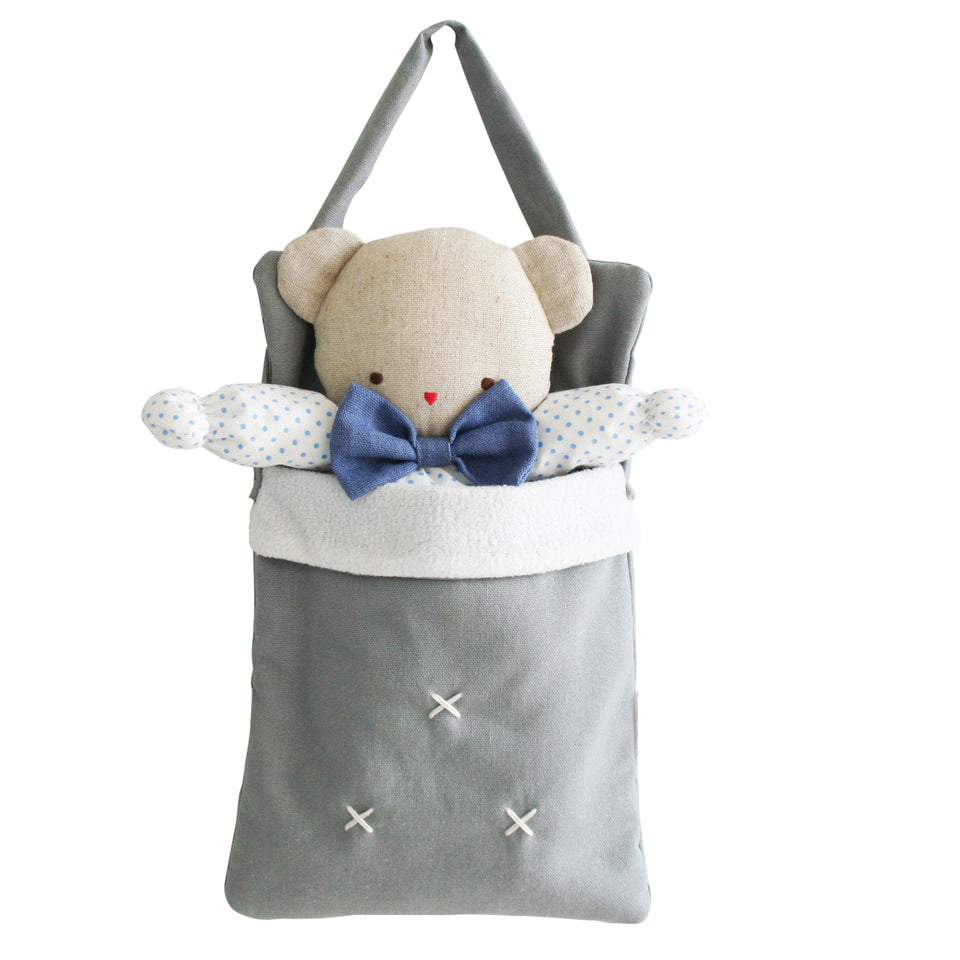 Baby Doll Carry Bag - Grey Linen - Alimrose