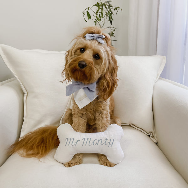 Bone Squeaker Dog Toy - Mr Monty & Me - The Label