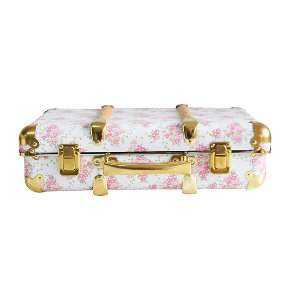 Mini Vintage Brief Case - Floral Wreath - White - Alimrose