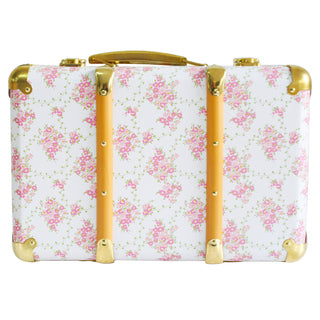 Mini Vintage Brief Case - Floral Wreath - White - Alimrose