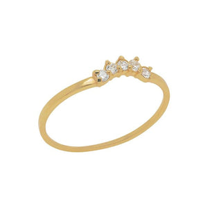 Minimal Chevron Pave Ring - J & Co