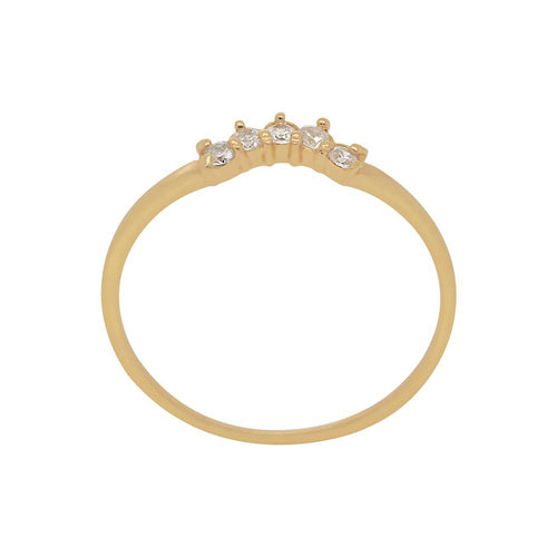 Minimal Chevron Pave Ring - J & Co