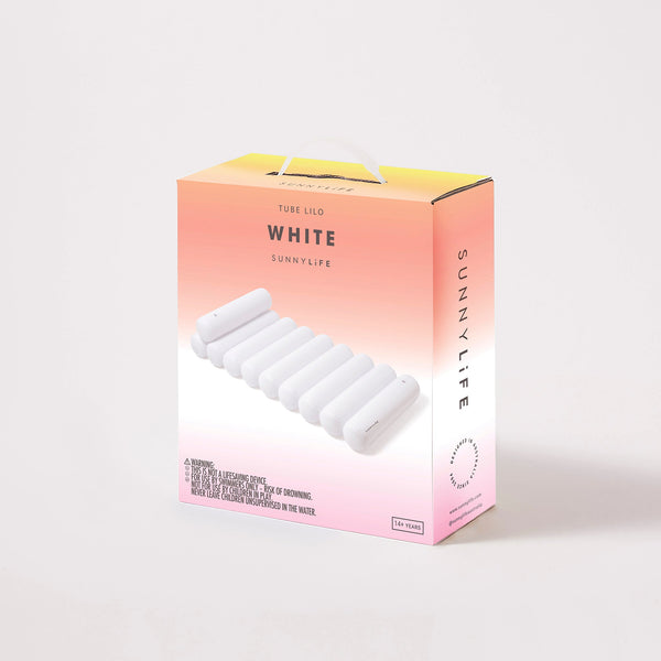Tube Lilo - White - Sunnylife