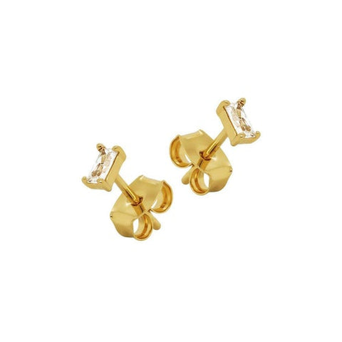 Minimal Baguette Stud Earrings - J & Co