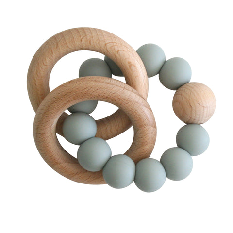 Beechwood Teether Rings - Sage Green - Alimrose